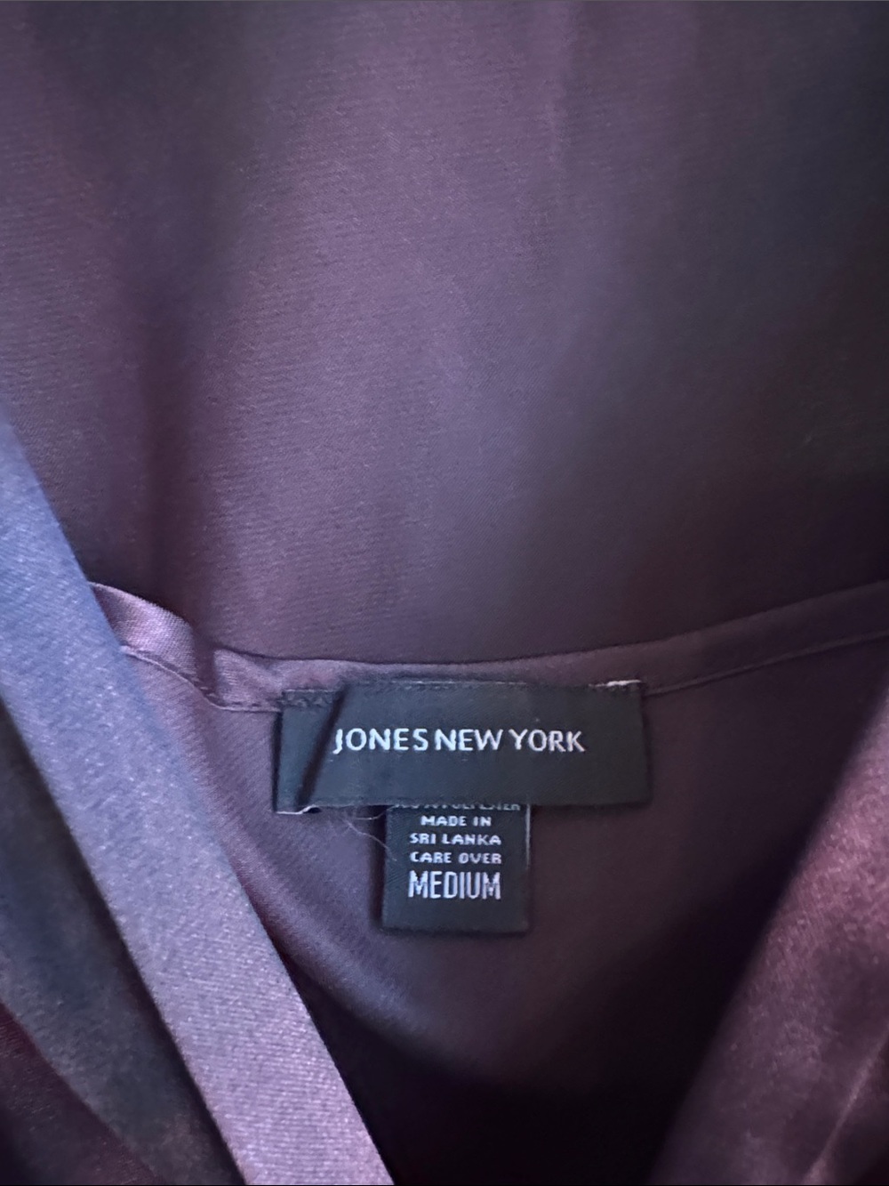 Jones New York Black Satin Robe & Chemise Set with Cream Lace - Picture 2 of 14
